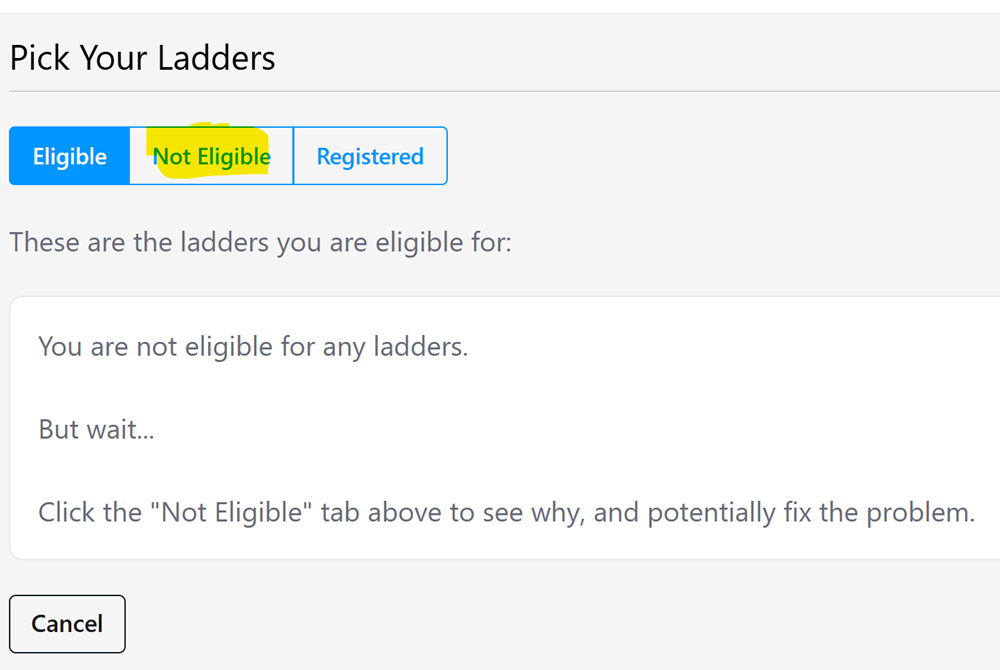GPN Not Eligible tab screenshot