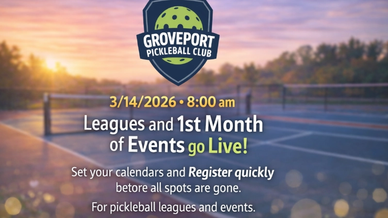 League and Event Registration goes live March 14, 2026 at 8:00 AM