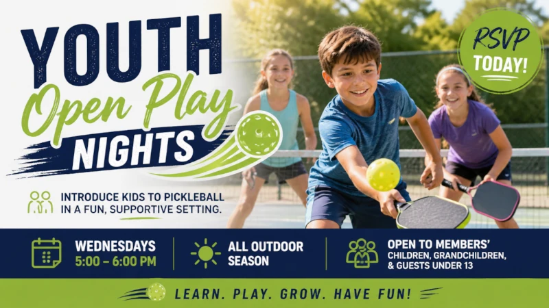 Kids learning and playing pickleball